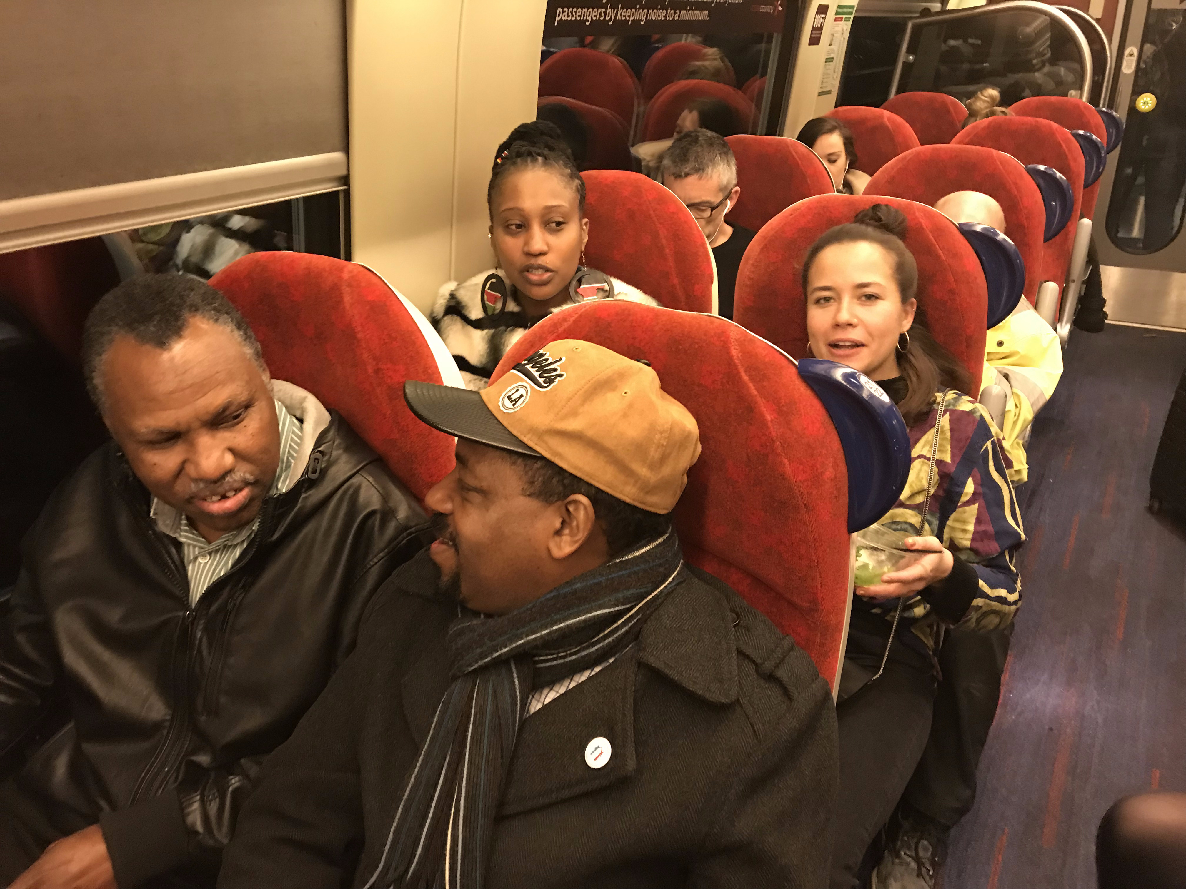 RJN members travelling together by train