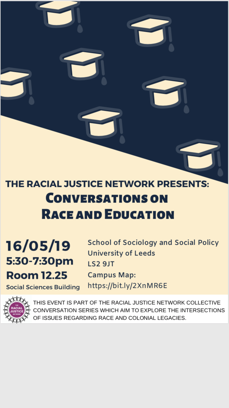Conversations on Race and Education event flyer
